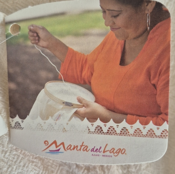 Manta del Lago Sleeveless Preshrunk Mexican Gauze Embroidered Dress - Size M - Picture 11 of 12